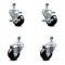 Service Caster 3 Inch Hard Rubber Wheel Swivel 1/2 Inch Threaded Stem Caster Brakes SCC, 2PK SCC-TS20S314-HRS-121315-2-TLB-2 - alternate 1